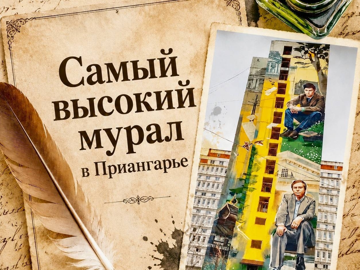Самый высокий мурал в Иркутской области.